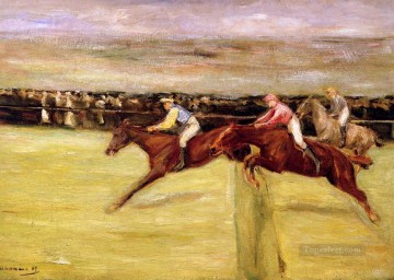 horse races Max Liebermann German Impressionism sport Oil Paintings